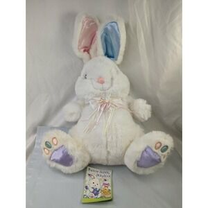 White Rabbit Plush Rainbow Bunny Pastel Ears Feet 20 Inch Tb Trading Co Stuffed